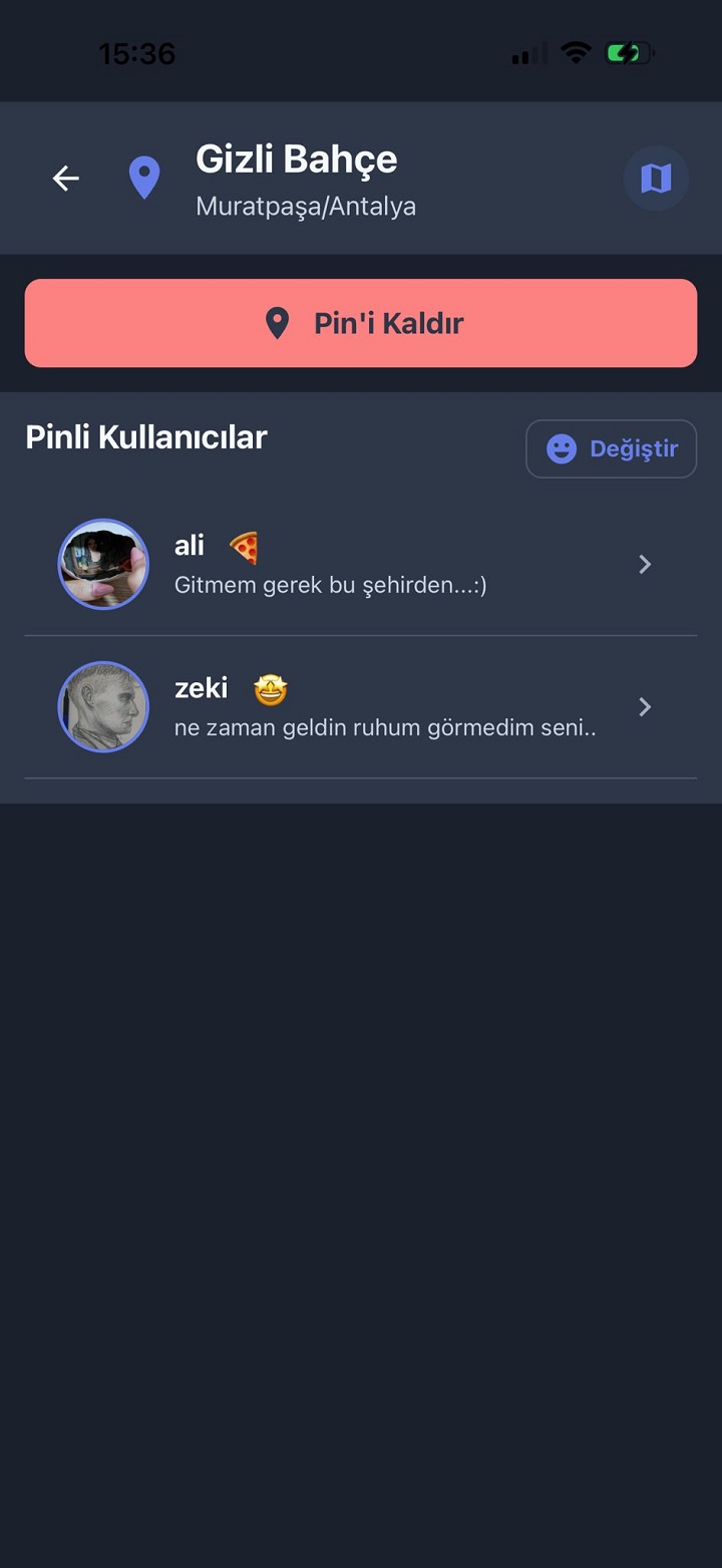 Uygulama ekranı 1